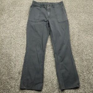 Prana‎ Pants Women's 6 Gray Relaxed Fit Organic Cotton Blend Casual